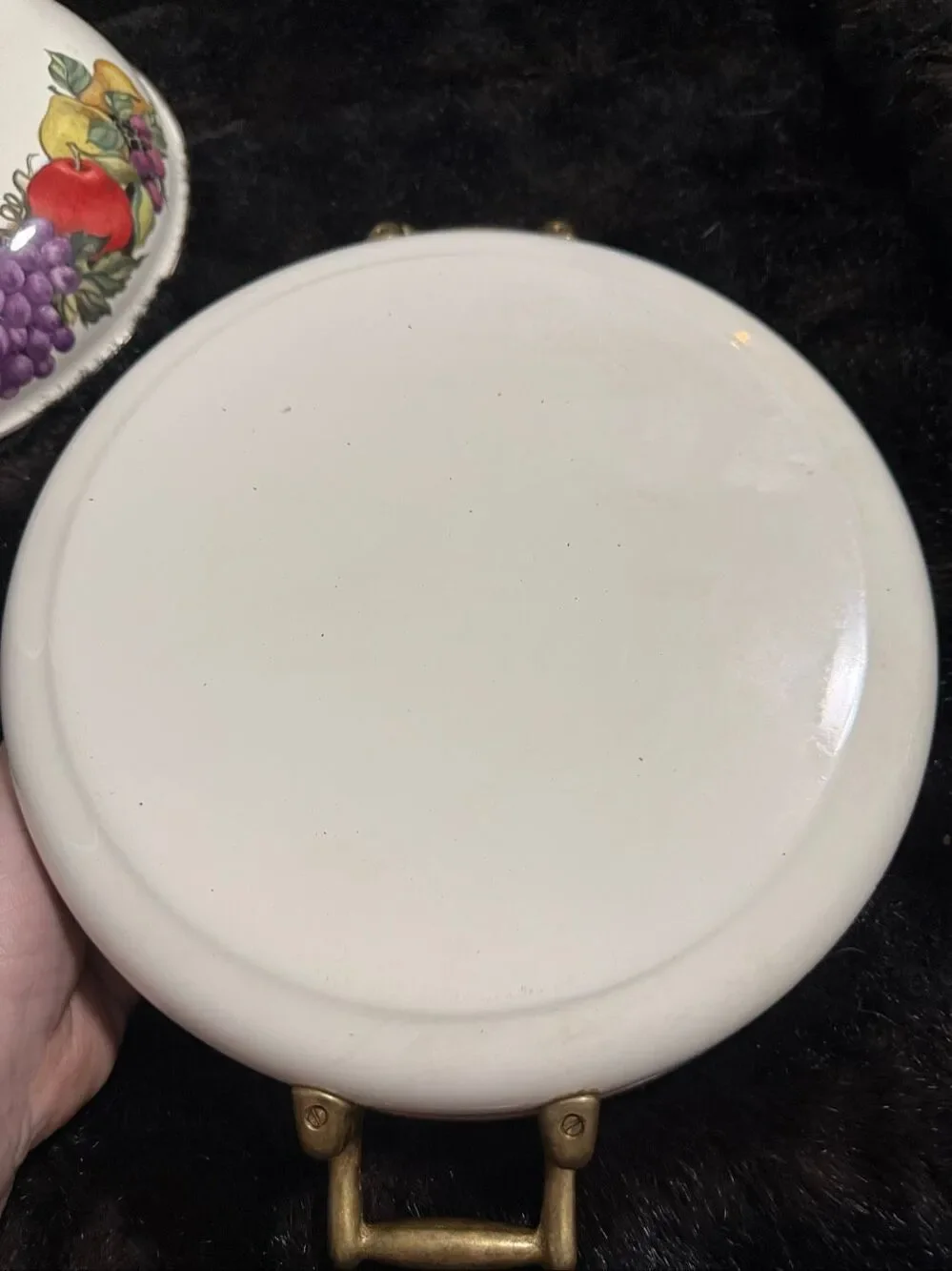 TABLETOPS UNLIMITED Kensington Garden Porcelain Enamel 3 Quart Covered Casserole